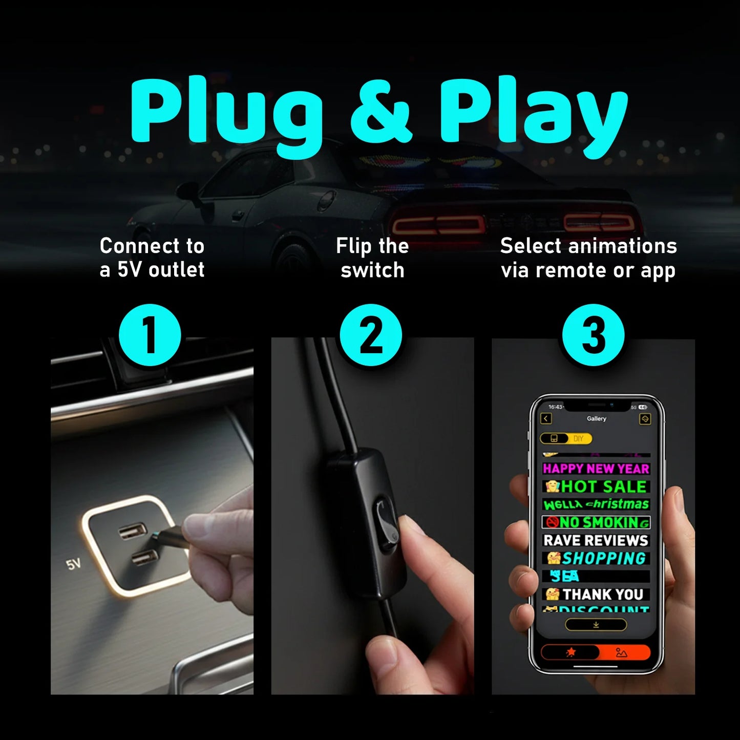 TuneShade LED Eyes for Car