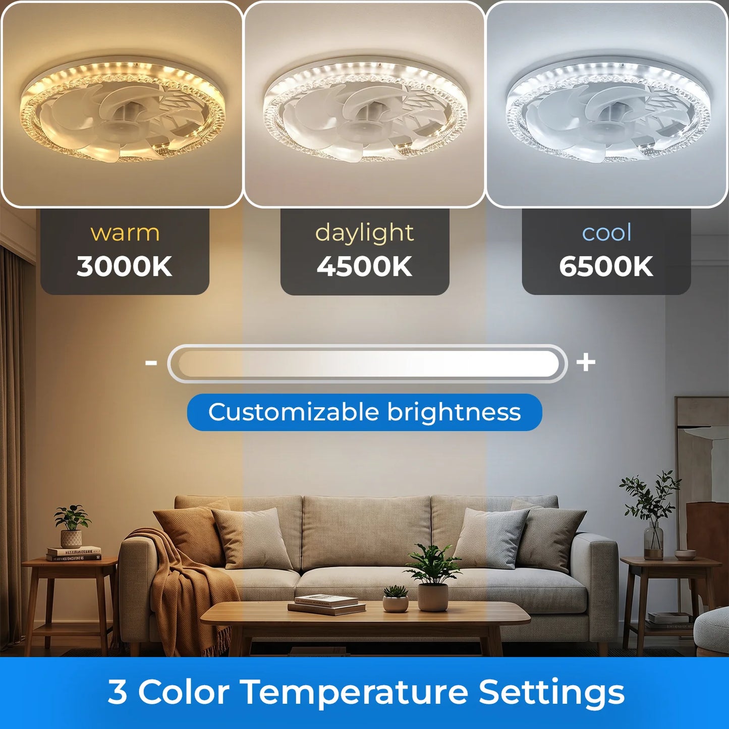 Ventely Socket Fan Light