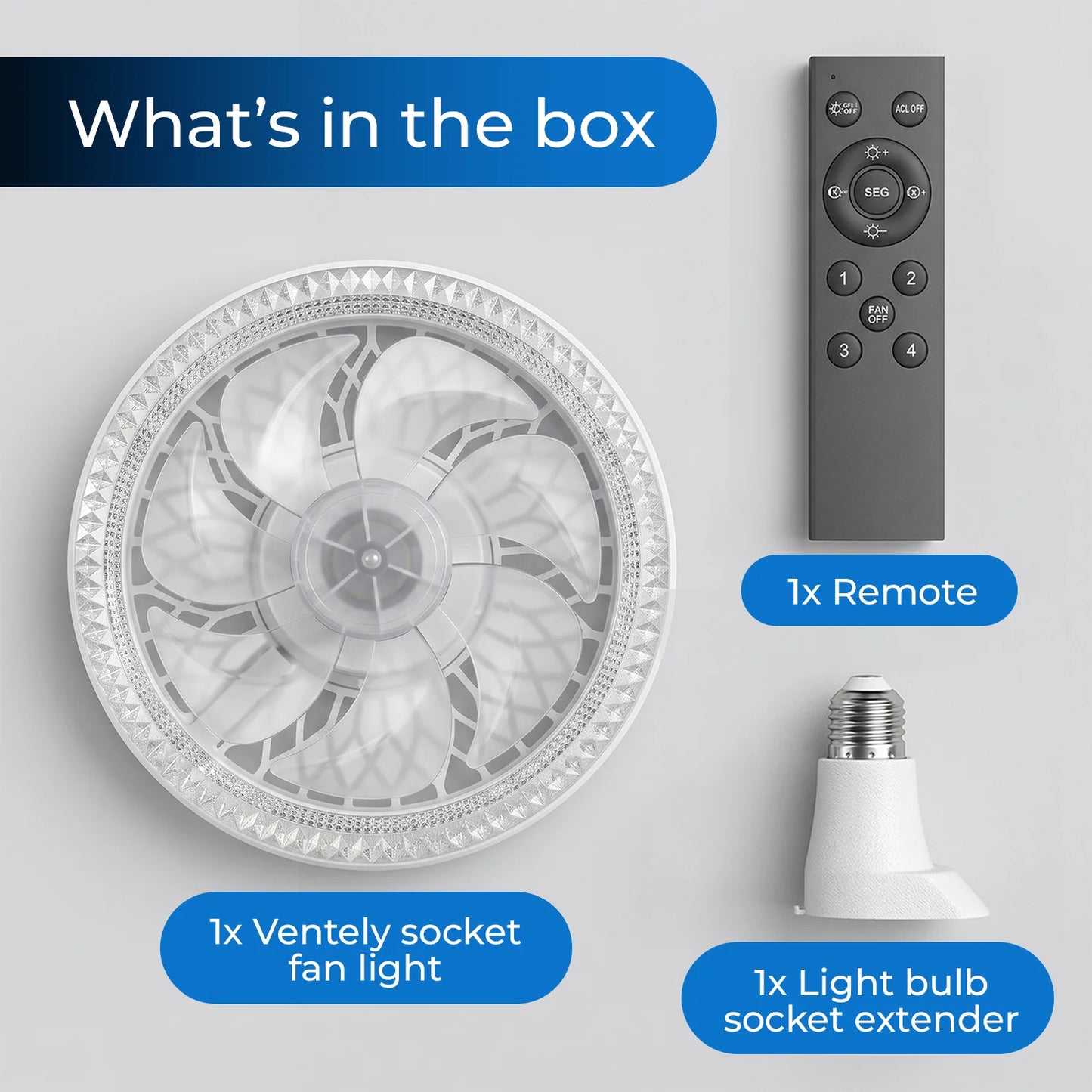 Ventely Socket Fan Light