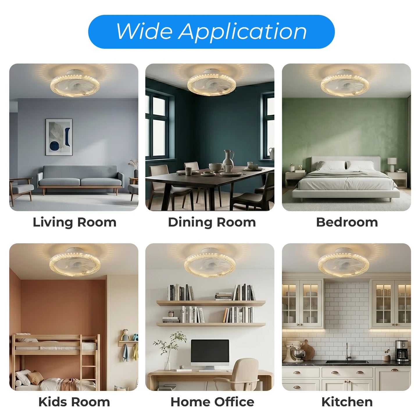 Ventely Socket Fan Light